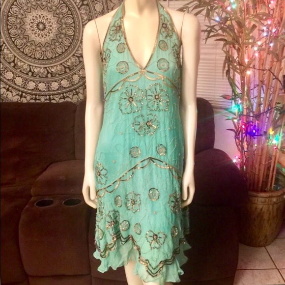 Adrianna Papell Dresses & Skirts - Adrianna Papell Teal Beaded Evening Dress 👗 P10